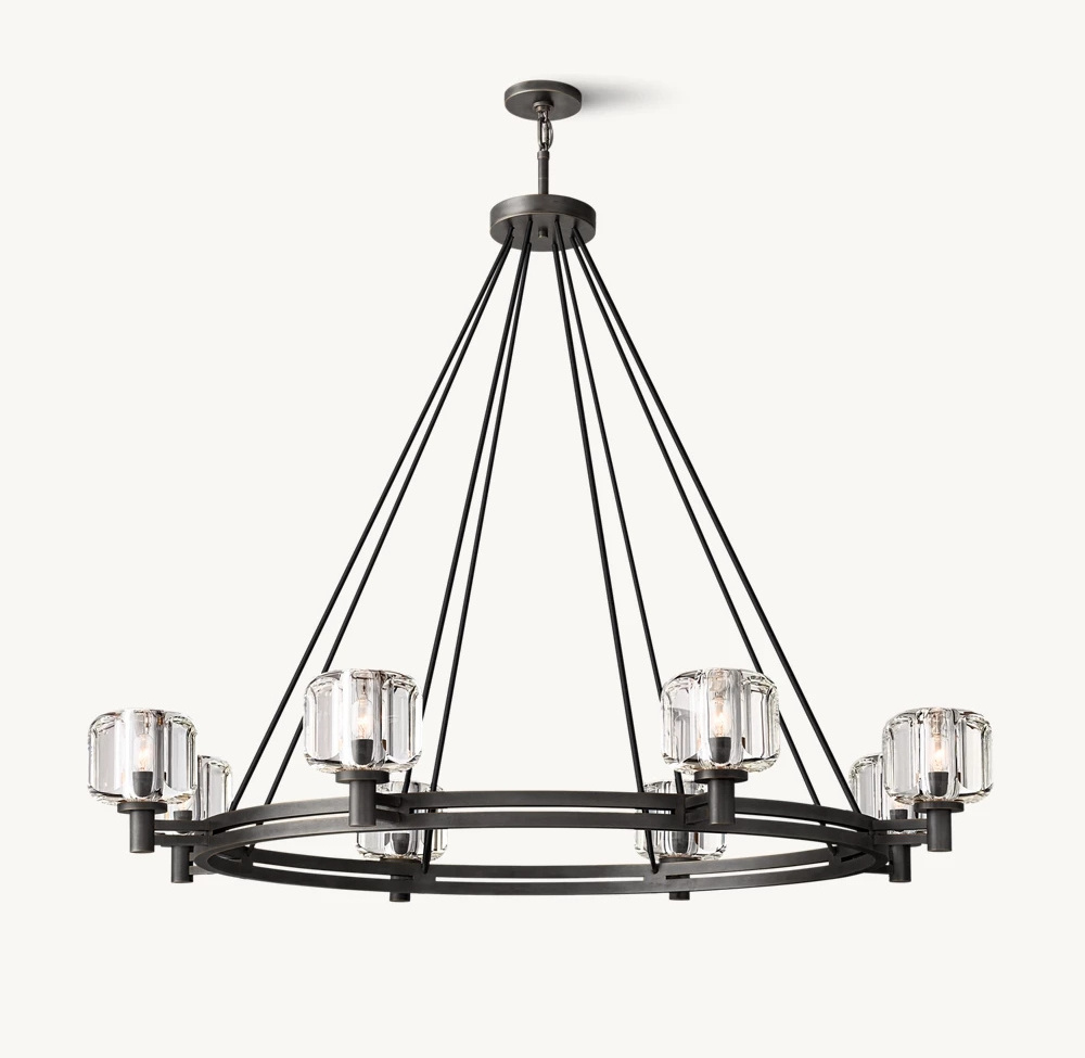 Custom Contemporary Crystal Lighting For Dining Room Rustic Pendant Light Fixture Hanging Round Kitchen Island Black Chandelier