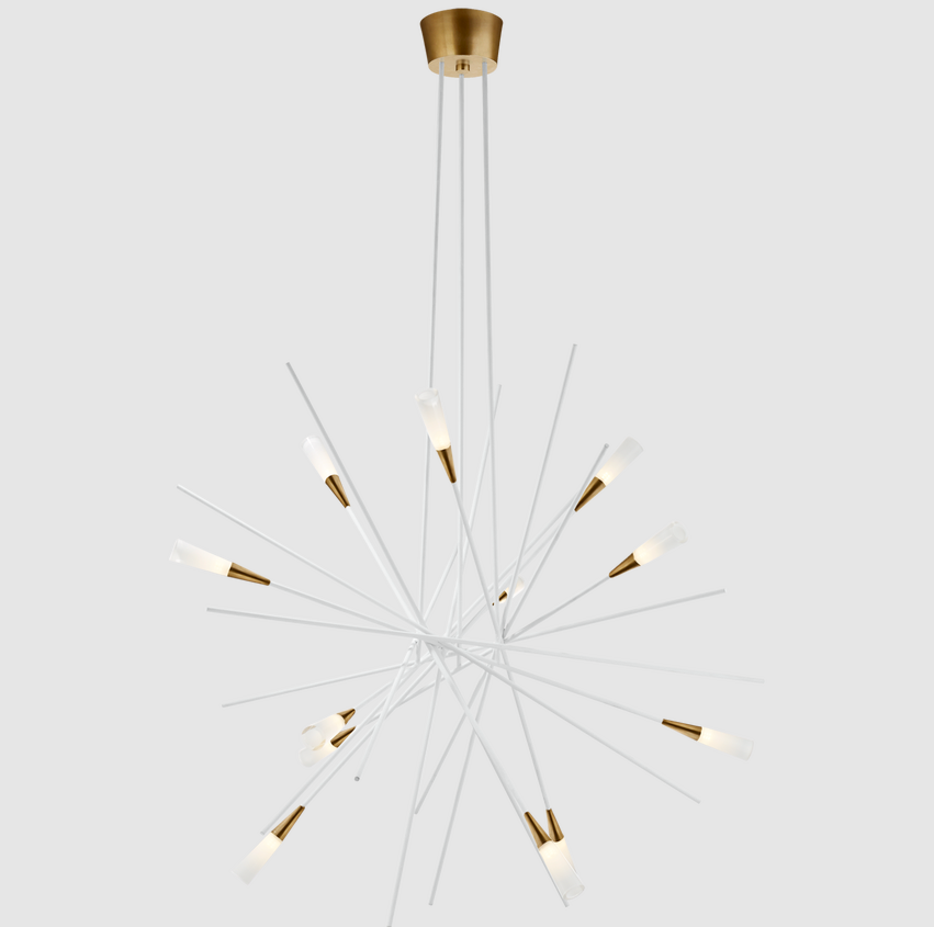 Creative American Style Sputnik Ceiling Pendant Light Flush Mount  Modern Brass Stellar Large Chandelier