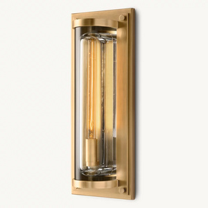 Retro Zhongshan Lamps Vintage Industrial Glass Brass Lighting Decorative LED Sconces For Stair Lights Bedroom Wall Lamp