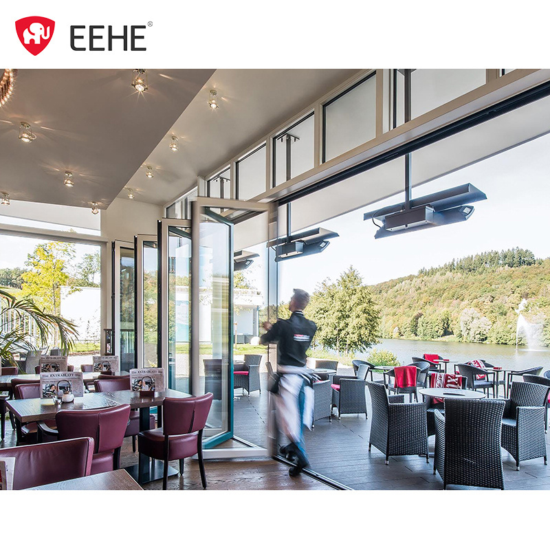 EEHE Aluminium  Folding Doors Accordion Aluminum Patio Bi Fold Glass Door  Aluminium Bi Folding Door For Verandas