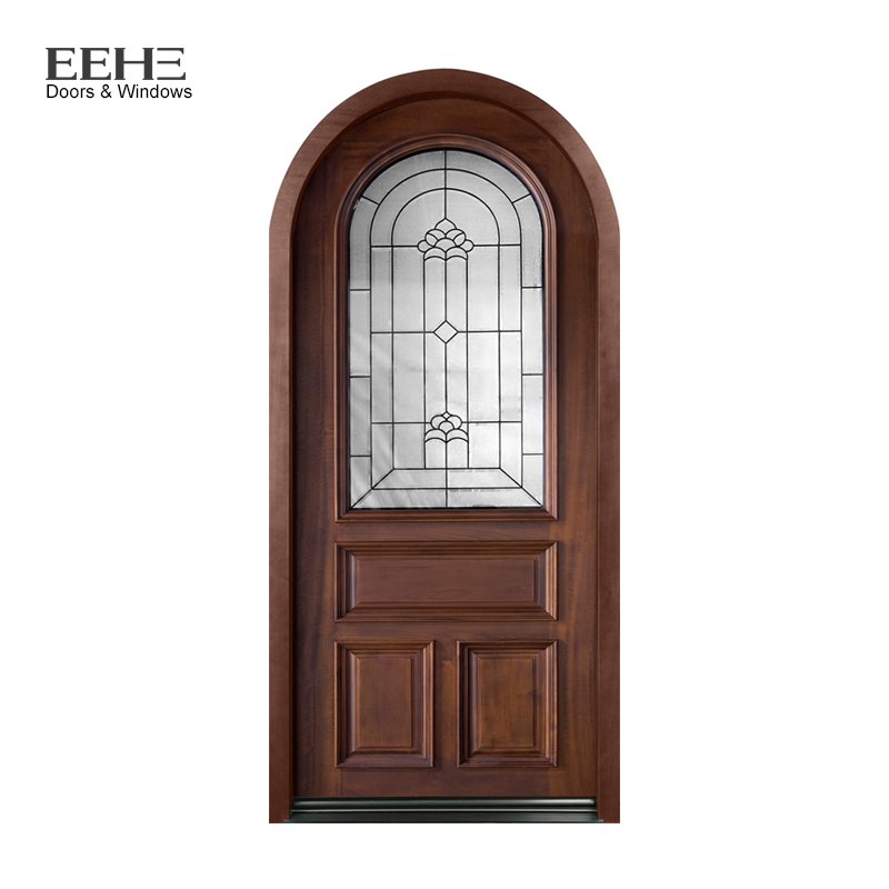 Apartment half round wooden entry doors design manufacturer