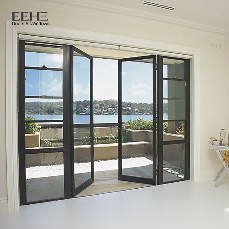 Hot selling aluminum glass design double swing door aluminum frame commercial two-way external door