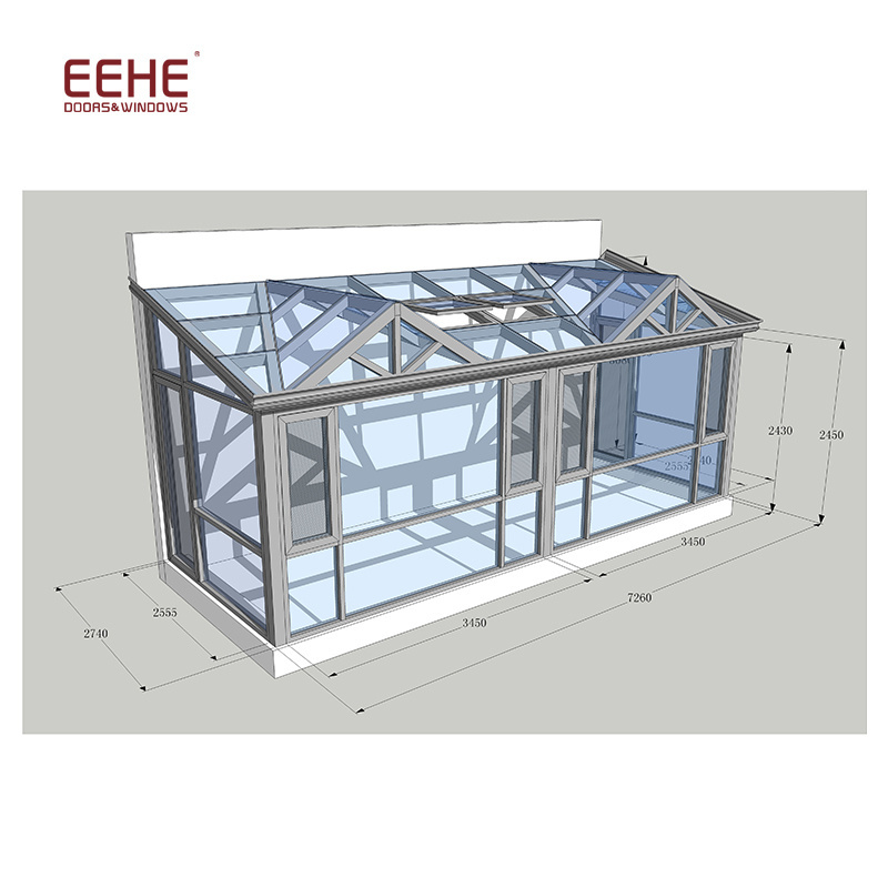 Prefabricated Glass Sun Room Garden House