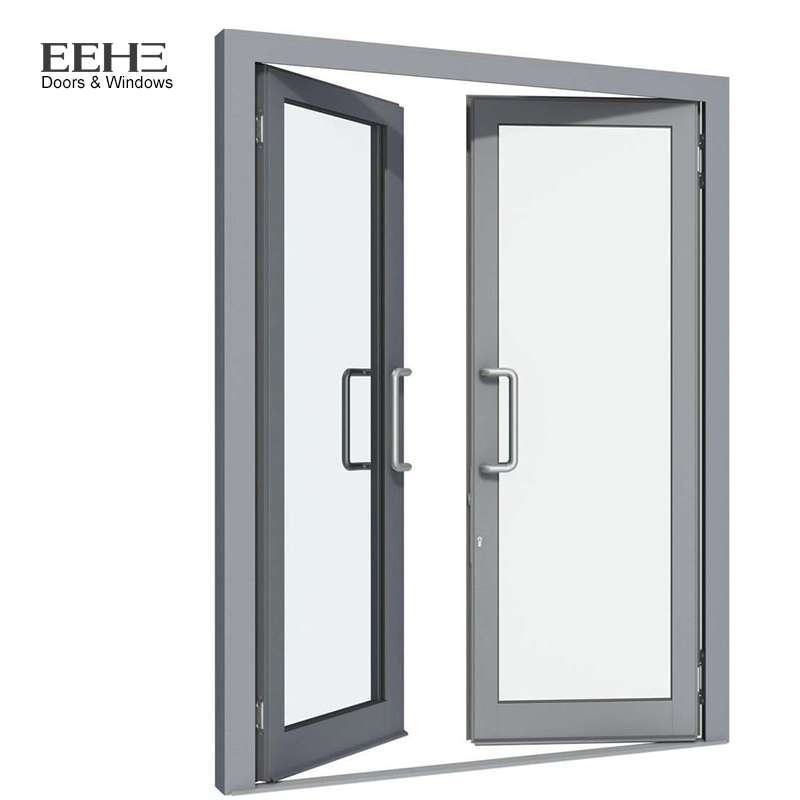 Hot Sale EEHE Modern Design Aluminum Double Swing Door Commercial patio entrance doors