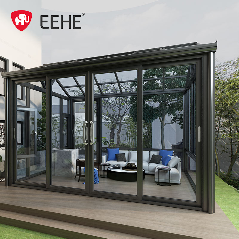 EEHE Sunshade Sunroom Freestanding Winter Garden Insulated Glass Sunroom Outdoor House