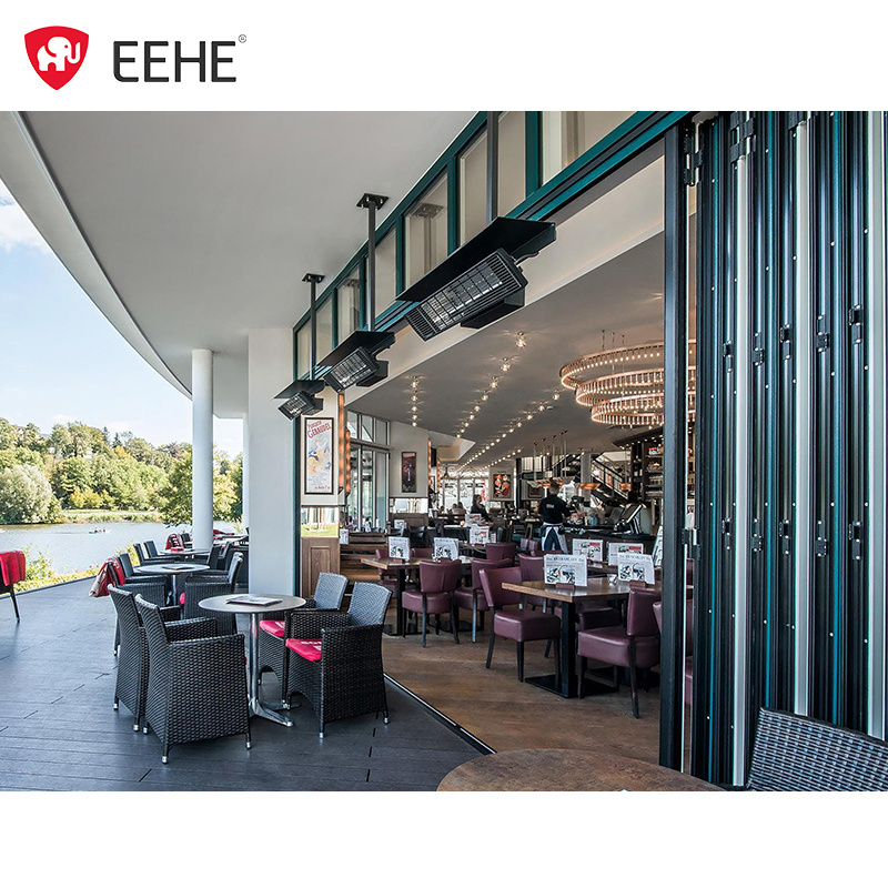 EEHE Aluminium  Folding Doors Accordion Aluminum Patio Bi Fold Glass Door  Aluminium Bi Folding Door For Verandas