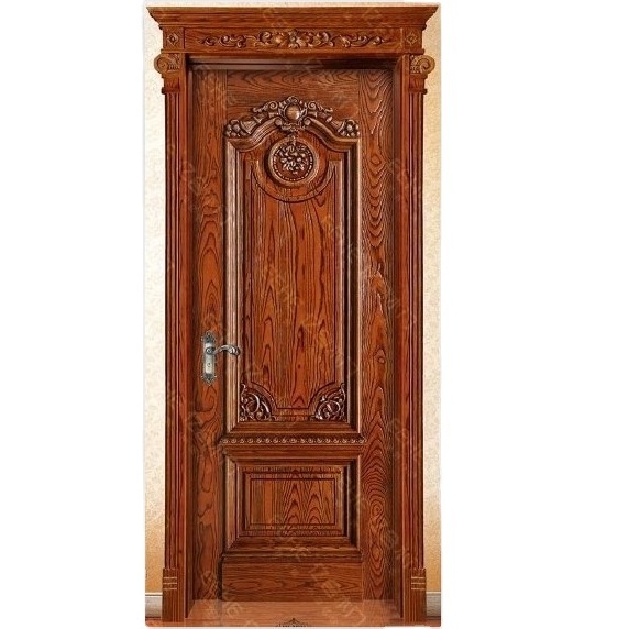 Main Door Carving Designs Models Teak Wood Fancy Solid Swing Graphic Design Customized Modern Painting Hotel Room Door Interior