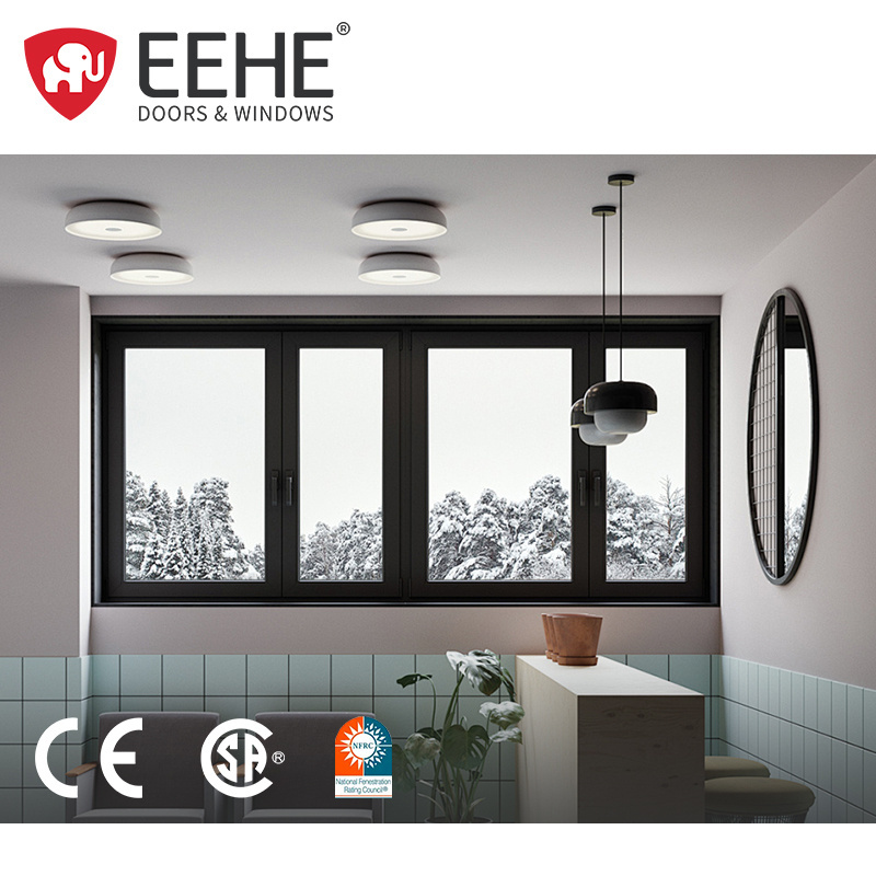 EEHE Black Screen Sliding Window Anti-mosquito Double Glazing Aluminum Alloy Pan Sliding Windows