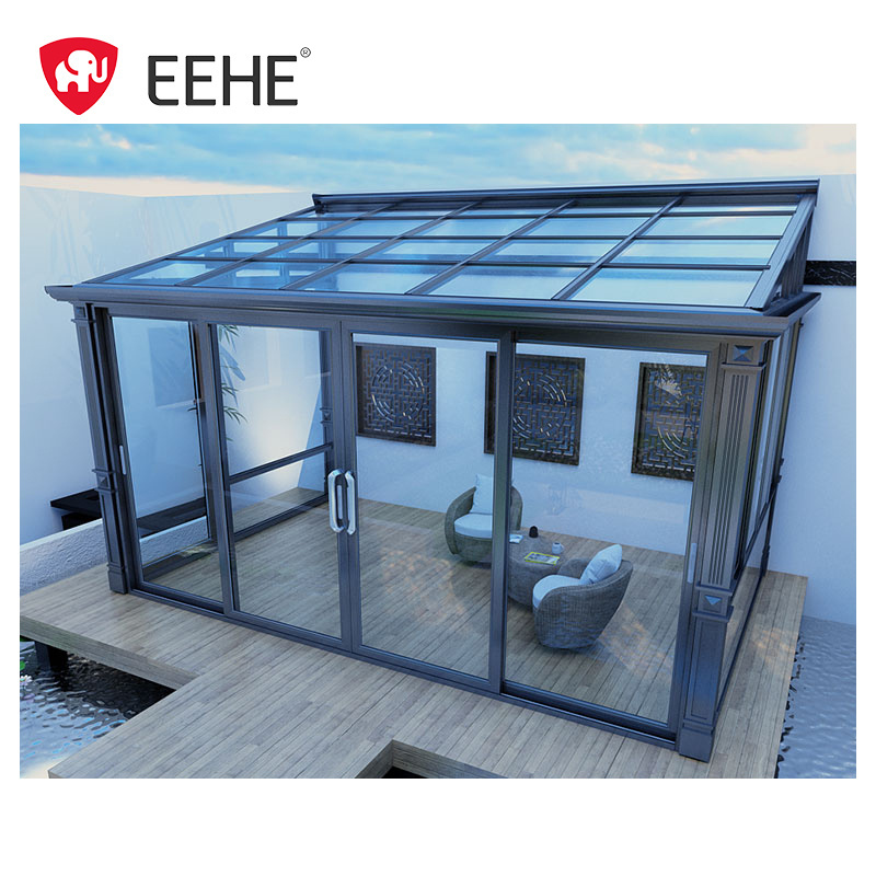 EEHE aluminum transparent glass winter garden beautiful aluminum sunroom