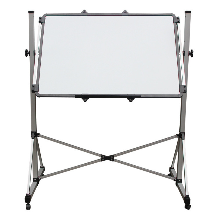 YIHENG Office classroom height adjustable rolling whiteboard stand double sided mobile magnetic dry erase white board with stand