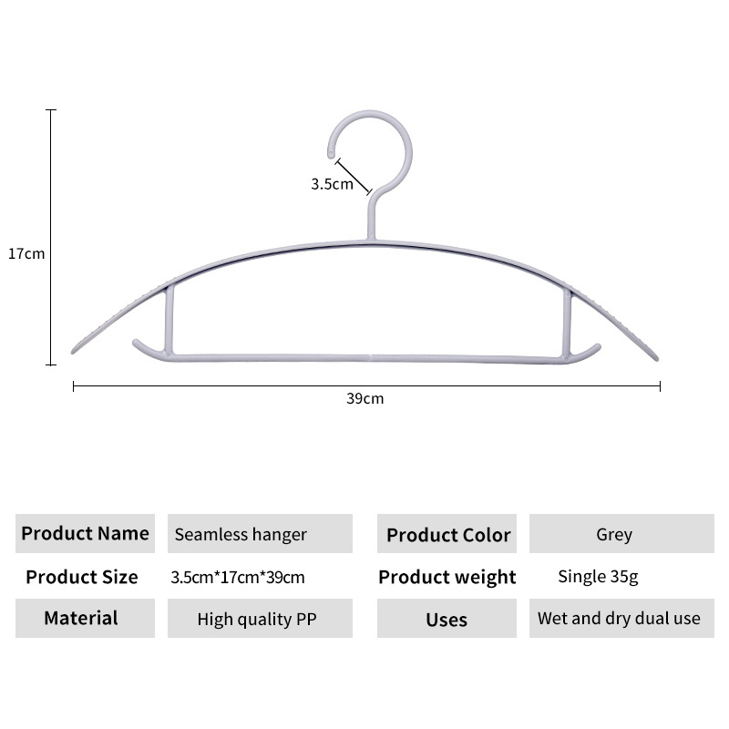 HYB ODM Cintre Wide-shoulder Traceless Household Non-slip Adult Thickening Plastic Hanger