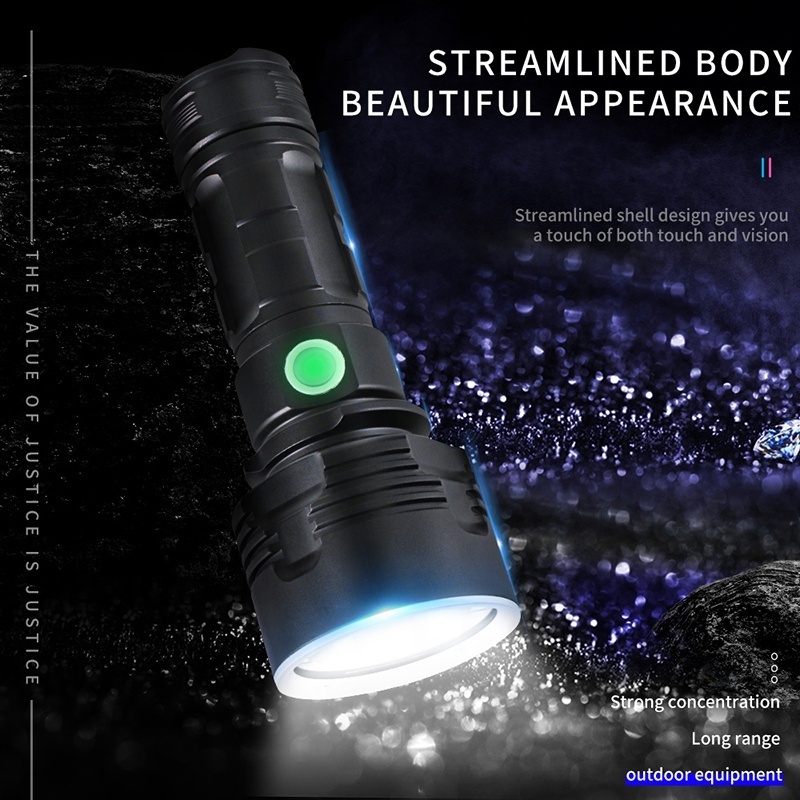 Super Bright 2000 Lm High Power Spotlight Heavy Duty Torch 1000m Long Range Flashlights Powerful Rechargeable Hunting Flashlight