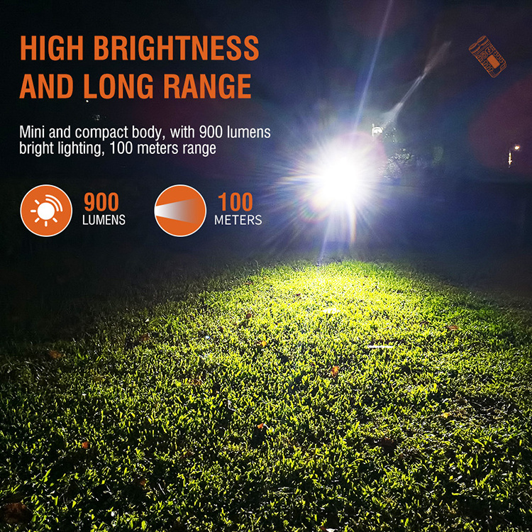 Boruit V3 900lm High Brightness Led Torch Light Uv Red Light Led Magnetic Flashlight Camping Pocket Lantern