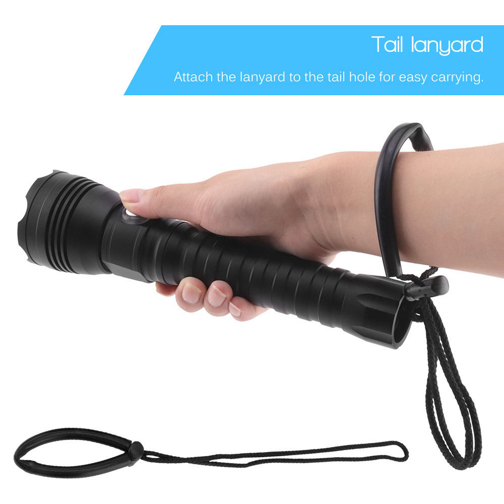 Aluminum waterproof underwater convoy LED flashlight IP68 underwater 100M diving bright diving flashlight powerful