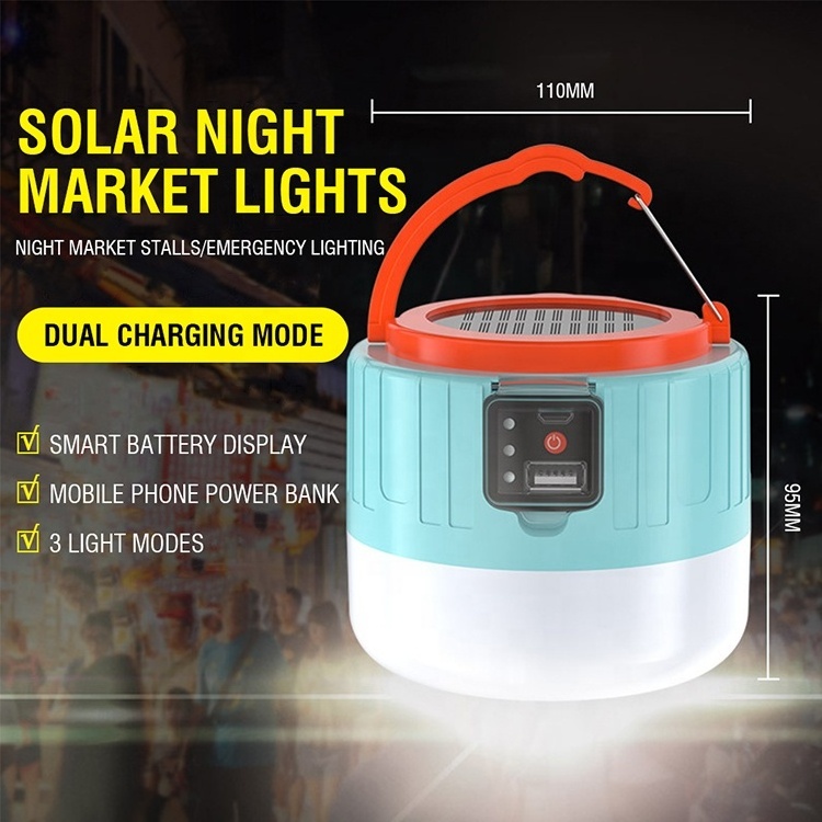 Outdoor Lighting High Brightness Camping Light Portable Solar Charging Lantern Waterproof Powerbank LED Camping Lamps