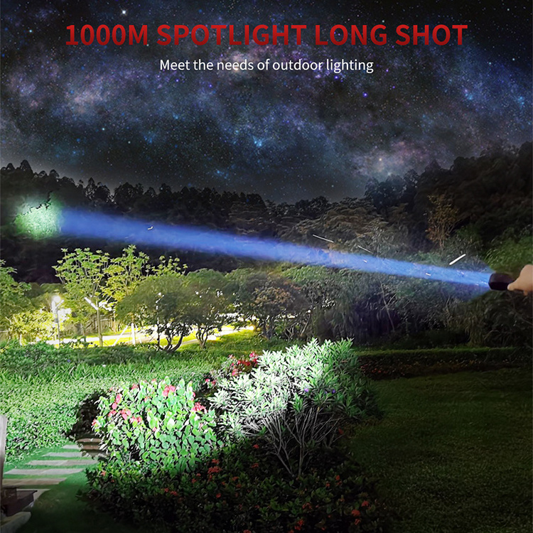 1000M range super bright white laser LED Torch 18650 battery aluminum anti-drop waterproof Torch light  with memory function