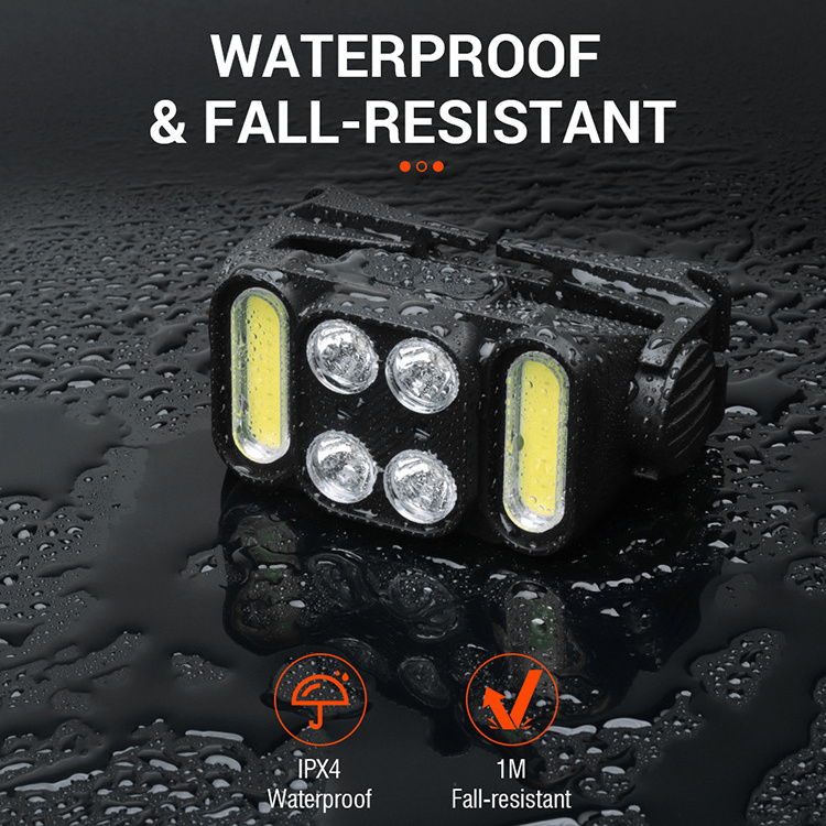 Boruit K362 4 Led Headlamp Spot Light High Power 2000 Lumens Headlight Outdoor Motion Sensor Head Lamp For Hunting