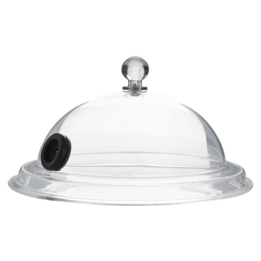 Molecular Cuisine Smoke Cover 16*10CM Plastic Cloche Lid Dome Cover For Smoking Infuser