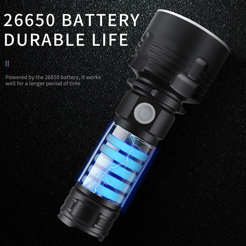 Yihosin C15 High Powerful 3 Modes Usb Rechargeable Ultra bright Led Flashlight