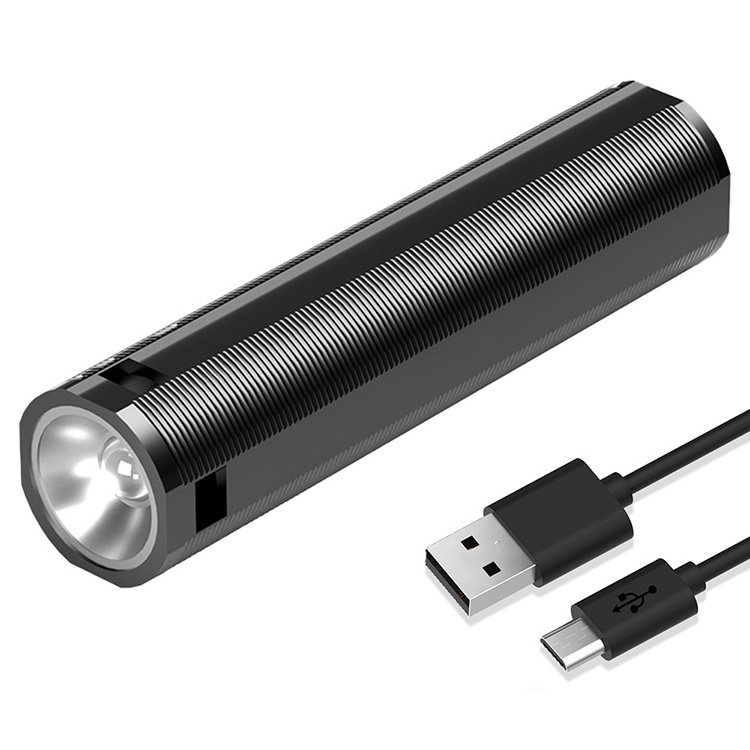 High Quality ABS Shell Material 2000 Lumen Mini Micro USB 1000 mah Battery Flashlight IPX4 Waterproof Rechargeable Flashlight