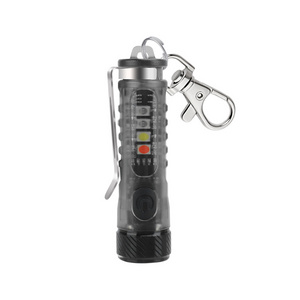 Boruit new style high quality 220 lumens pocket mini usb rechargeable keychain flashlight 10 modes led flashlight torch