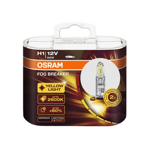 OSRAM FOG BREAKER 12V 55W-60W 2600K car light bulb bright yellow halogen front headlights H1 H3 H4 H7 H8 H11 HB3 HB4