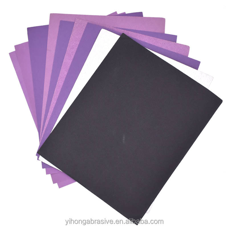 230x280mm Waterproof Sandpaper Purple Ceramic Abrasive Wet And Dry Latex Sandpaper For Polishing Metal