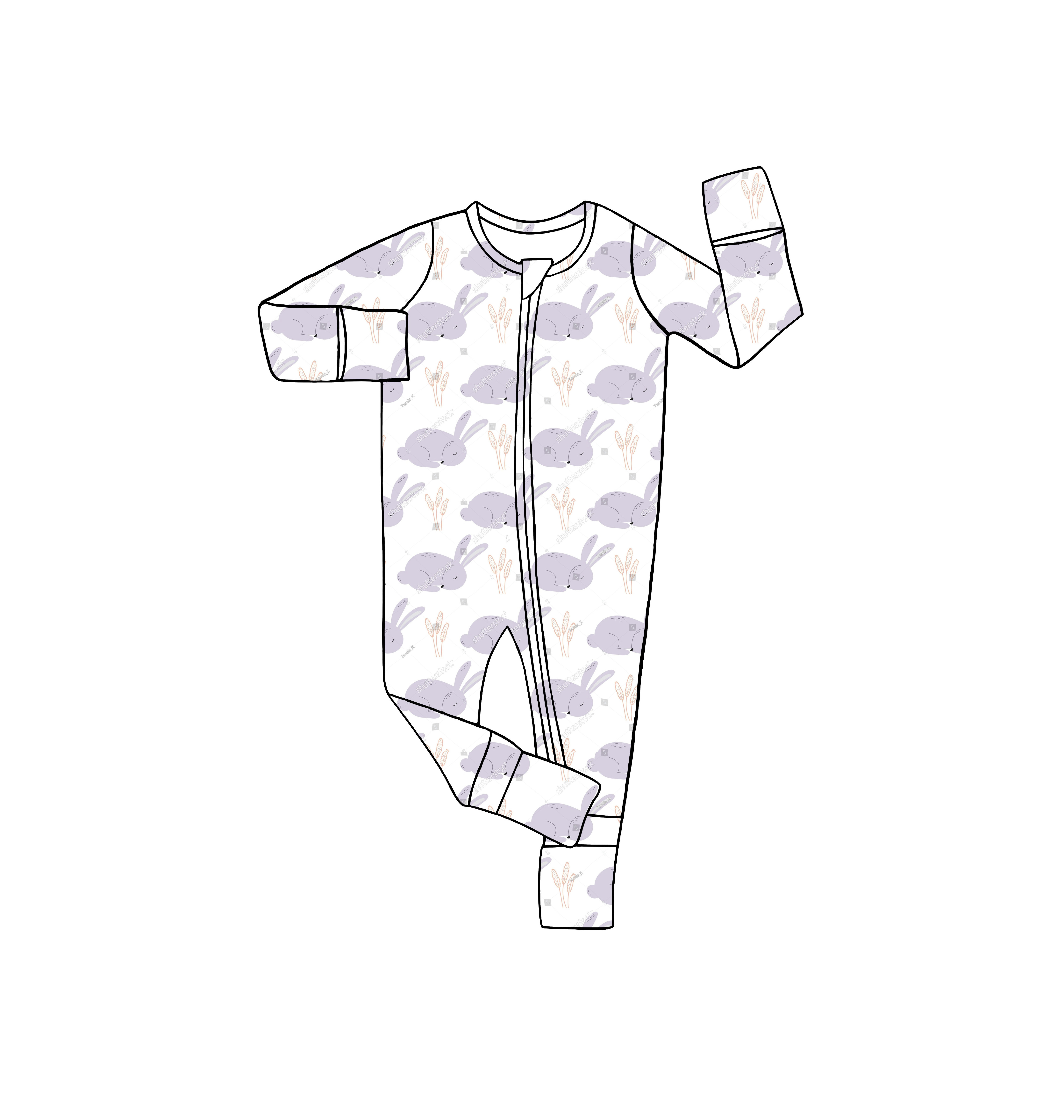 Bamboo clothes Custom Print Infant Pajamas Super Soft Breathable Baby clothes Zipper Baby Footie Rompers