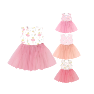 SQG-089 Wholesale Baby Girls Sweet Pink Tutu Dress Toddler Sleeveless Dresses Infant Soft Tulle Sundress