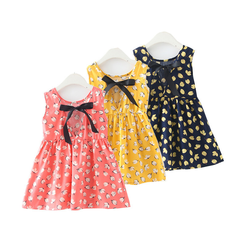 Boutique High Quality Princess Dress Summer Sleeveless Floral Tulle Dresses+sun hat