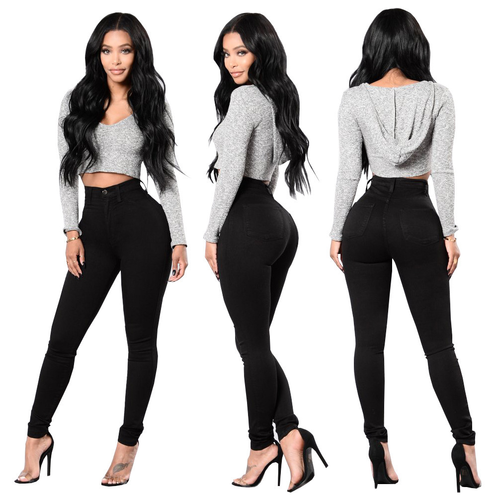 2023 Women's Autumn New Low Waist Slim Fit Wrap Hip Long Pants Sexy Women's Jeans   Women's Jeans