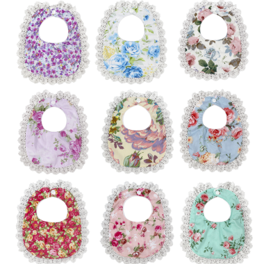 cute  Baby 2024 Cotton Bib Saliva Towel Newborn  baby products Toddlers Floral Cute Children Bibs Factory wholesale