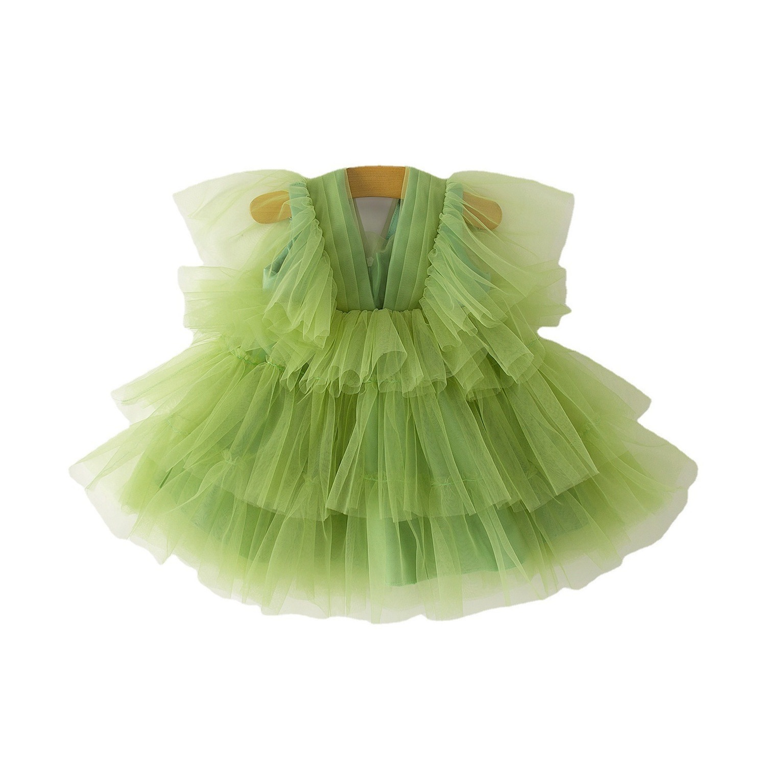 Girl's First Birthday Dress Girl Baby Super Fairy Skirt Autumn New Shaggy Skirt Princess Girls Gauze Baby Dress