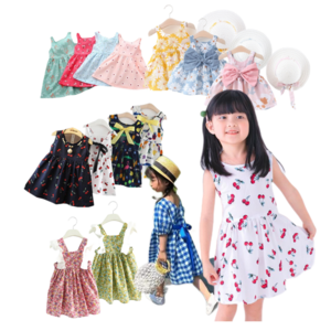 Boutique High Quality Princess Dress Summer Sleeveless Floral Tulle Dresses+sun hat