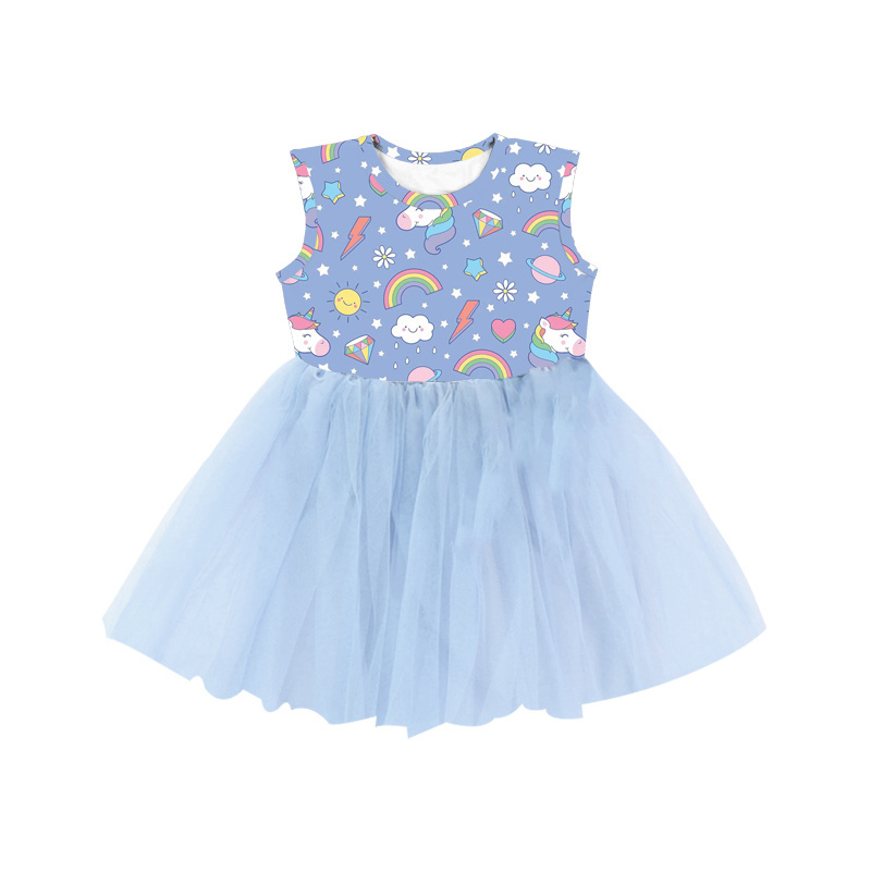 SQG-089 Wholesale Baby Girls Sweet Pink Tutu Dress Toddler Sleeveless Dresses Infant Soft Tulle Sundress