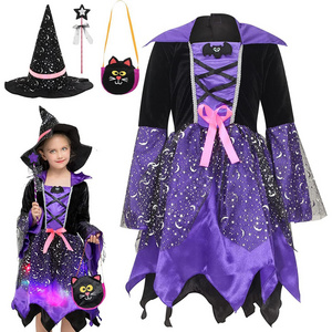 2023 New Halloween Costume Children's Cosplay Anime Costume Witch Glowing Role Playing Costume