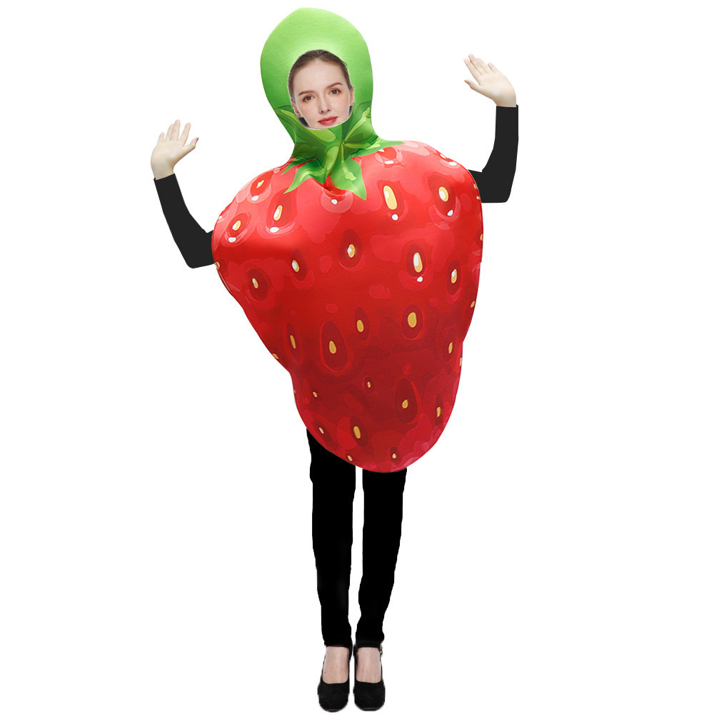 Halloween New Network Celebrity Fun Stage Fun Party Fruit COS Strawberry Avocado Fish Man Prop Set Costume