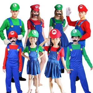 New Halloween Spot Super Mario Costume Animation Cosplay Costume Red Green Mario Suit Performance Costume