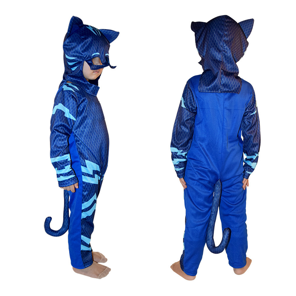 Halloween Masked Man Pajamas Little Hero Children's Performance Clothing Cat Boy Cosplay Children's Costume