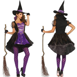 Halloween Purple Sexy  Witch Costume Animation Ghost Festival Devil Dress Sexy Uniform Cosplay Witch Dress