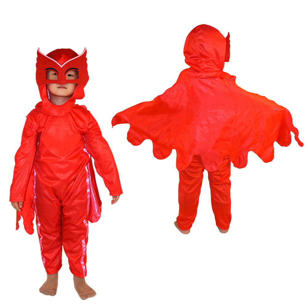 Halloween Masked Man Pajamas Little Hero Children's Performance Clothing Cat Boy Cosplay Children's Costume