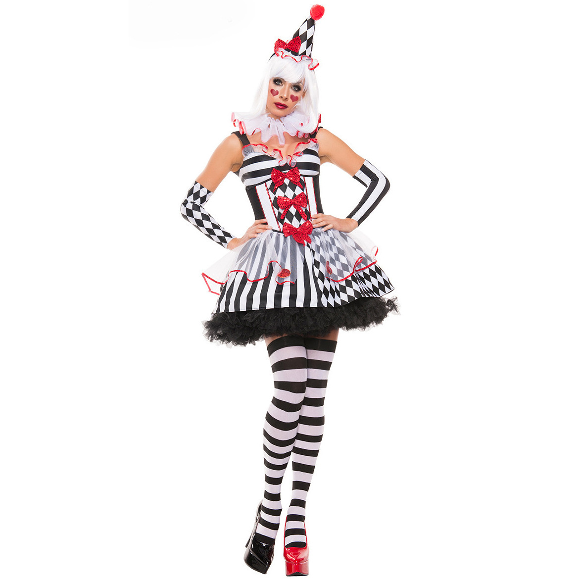 2023 Latest Halloween Costume Cosplay Sexy Circus Clown Wild Animal Trainer Vampire Bride Nightclub DS Costume