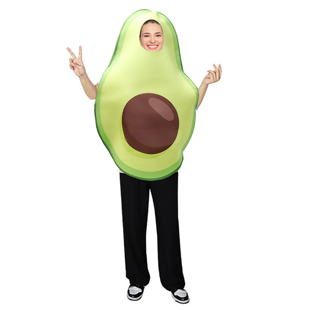 Halloween New Network Celebrity Fun Stage Fun Party Fruit COS Strawberry Avocado Fish Man Prop Set Costume