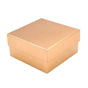 Customized Gold Foil Luxury Logo Rigid Cardboard Small Base And Lid Cardboard Candle Gift Paper Top And Bottom Box