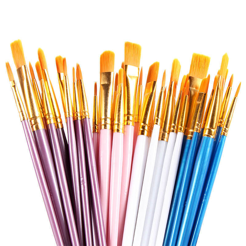 Nylon hair painting tools paint brush custom logo paint brushes for art painting