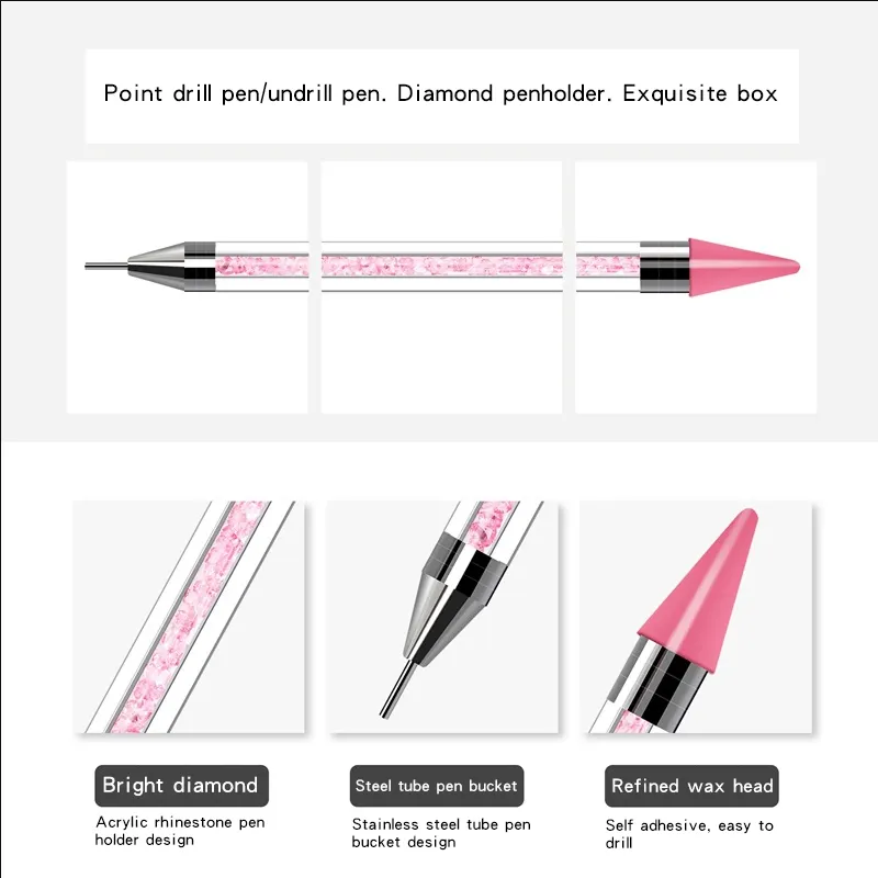 Hot sale Double Heads Nail Drill Pen Acrylic Painting Dual-ended Dotting Pen Nail Art