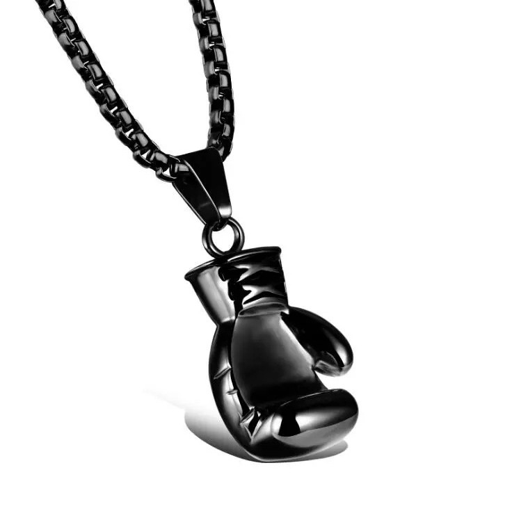 Personalized Pendant Necklace Men's Boxing Gloves Fitness Sports Stainless Steel Jewelry