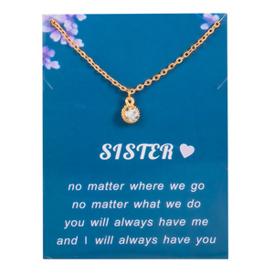 2023 Fashion Jewelry Rhinestone Zircon Korean Pendant Necklace Gift To Mom Sister Girlfriend Wife