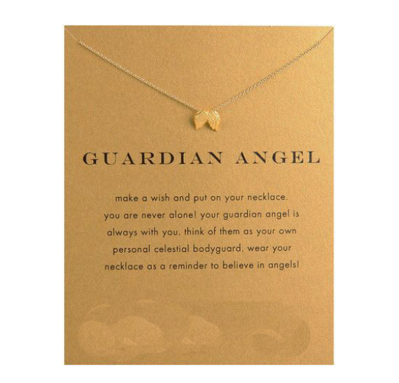 Fashion Jewelry Korean Necklace Gold Guardian Angel Wings Necklace