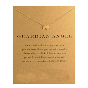 Fashion Jewelry Korean Necklace Gold Guardian Angel Wings Necklace